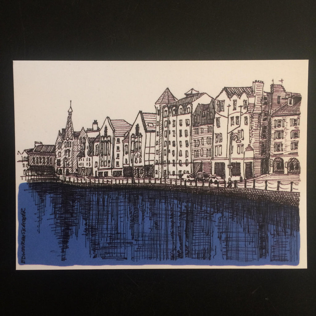 The Shore Leith Sketch Postcard