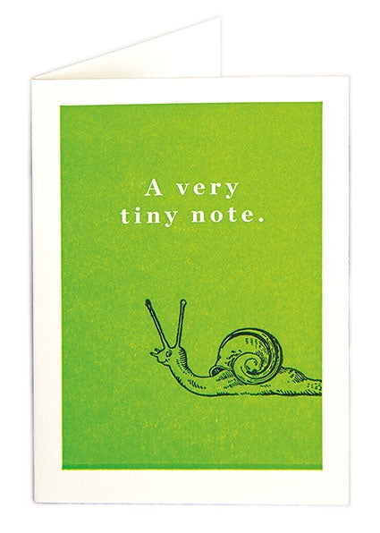 A Very Tiny Note Snail Pack of 5 Cards