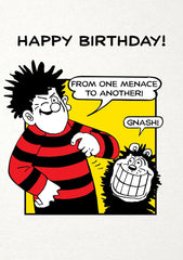 Happy Birthday from one Menace to Another Card