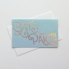 Let's Party Sparkle Foil Card