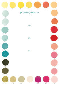 Pack of 8 Lulu's Palette Party Invitations