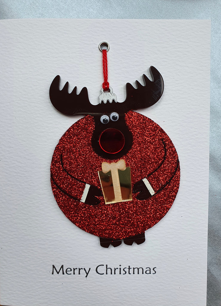 Rudolf Bauble Christmas Card