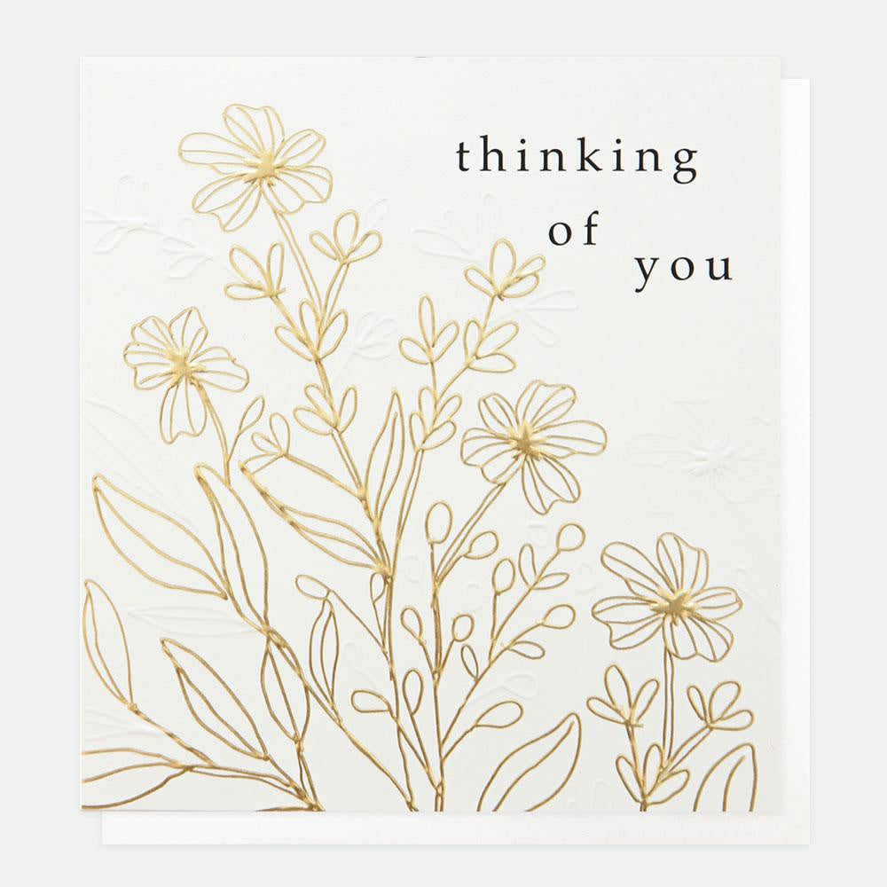 Gold Leaf Thinking Of You Card