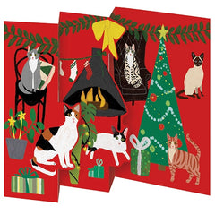 Fireside Cats Folding Card Pack