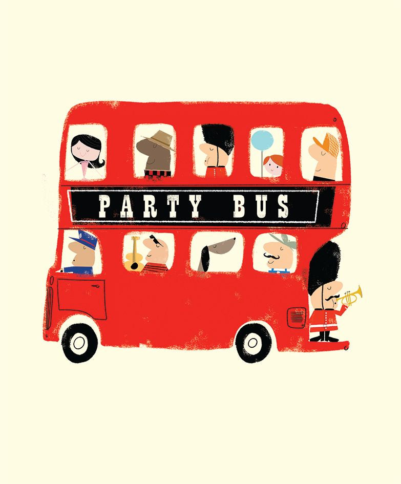 Party Bus Birthday Card