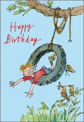 Swing-a-long Quentin Blake Birthday Card