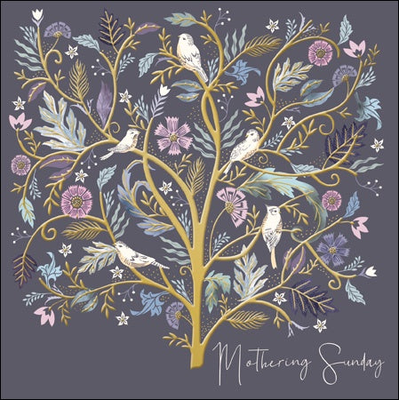 Mothering Sunday Birds in Tree Card