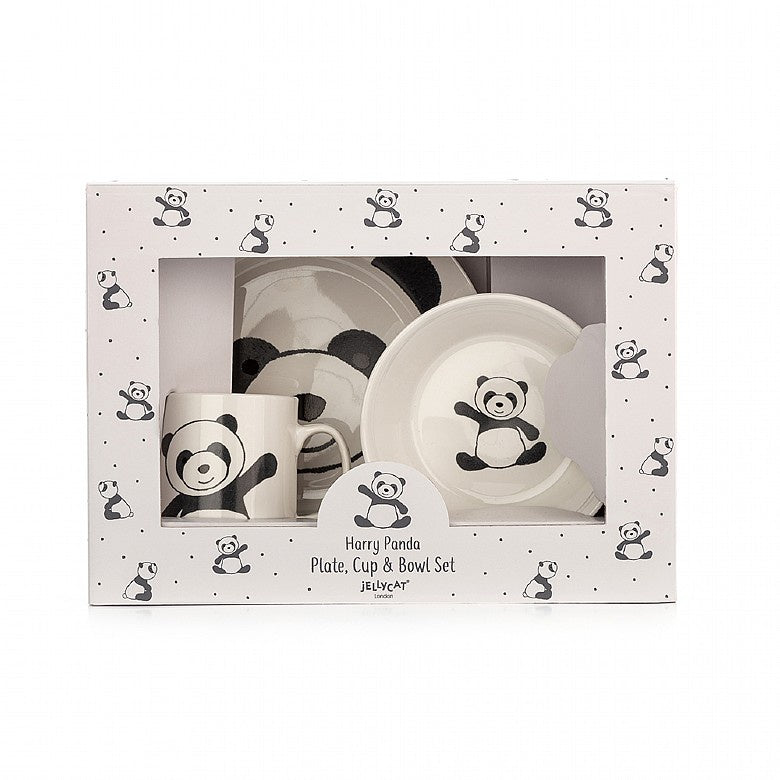 Harry Panda Bowl, Cup, and Plate
