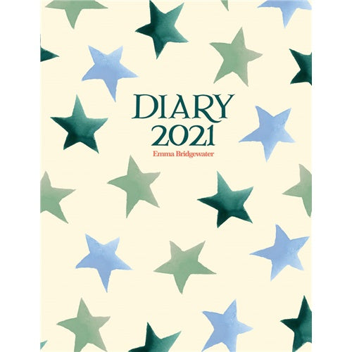 Emma Bridgewater Green And Blue Stars Midi Diary 2021