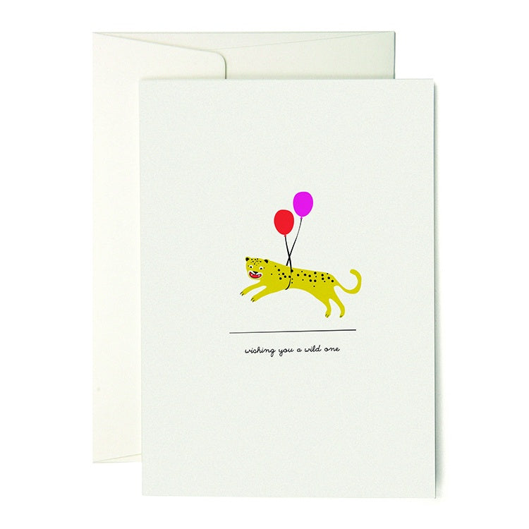 Wild Leopard Birthday Card