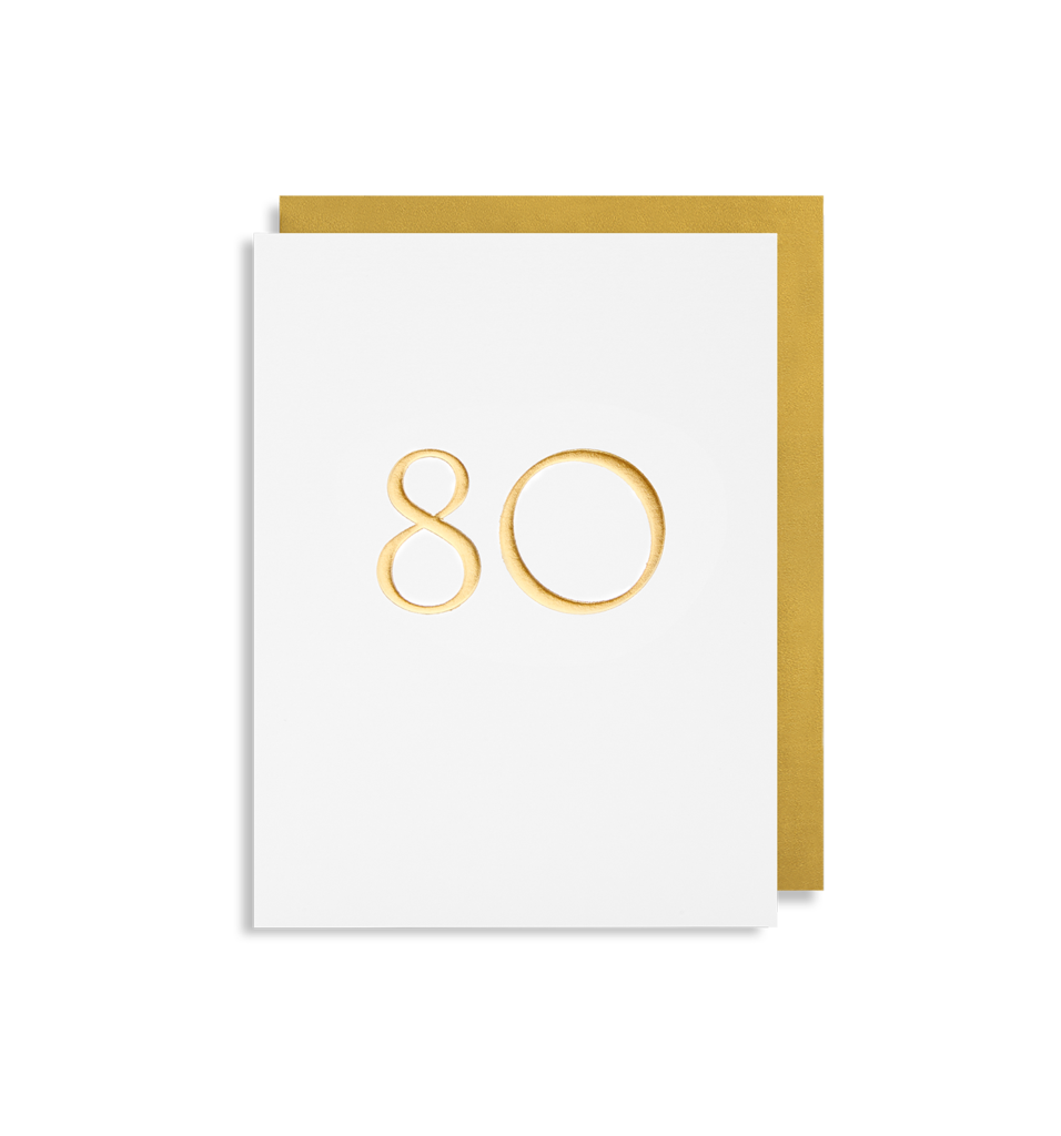 Age 80 Trafalgar Milestone Mini Card