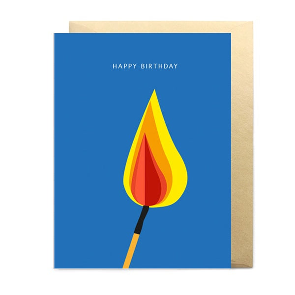 Flame Happy Birthday Folding Card
