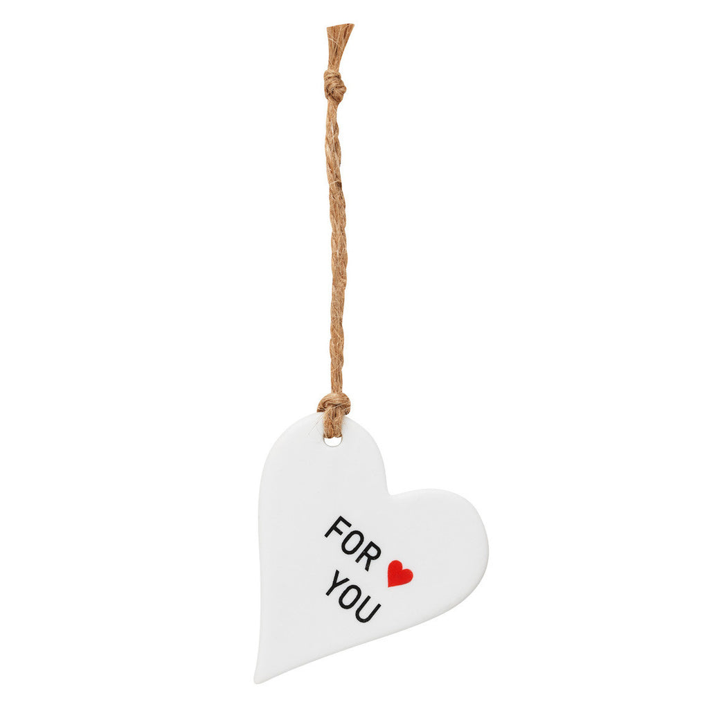 Porcelain Tag Heart For You