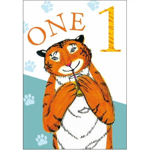 The Tiger who Came to Tea 1st Birthday Card