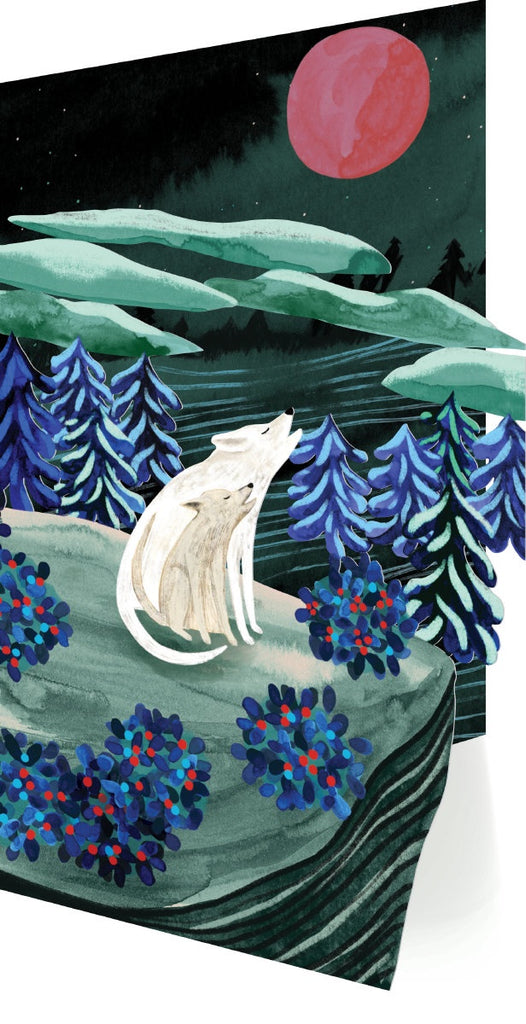By The Light Of The Moon Laser Cut Christmas Card