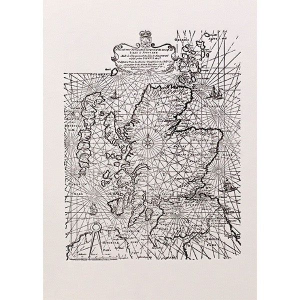 Scotia Map by John Adair Card