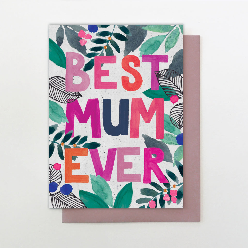 Best Mum Ever Lettering Mother's Day Card