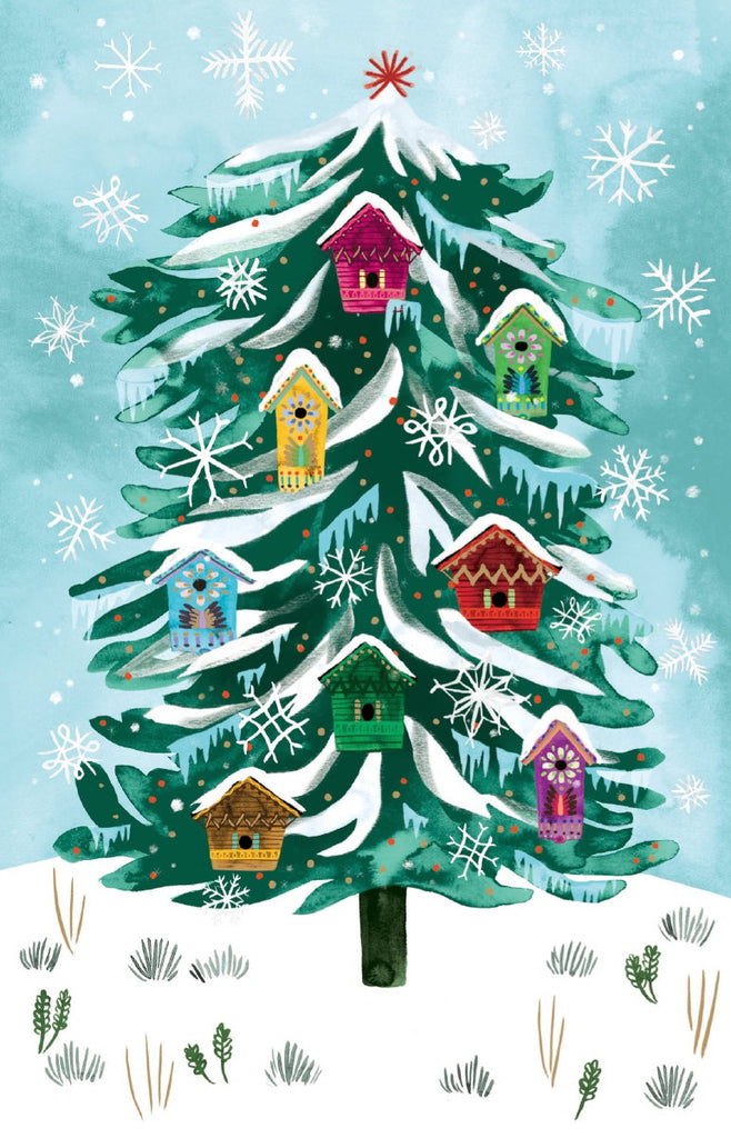 Treehouse Conifer Christmas Card Pack of 8