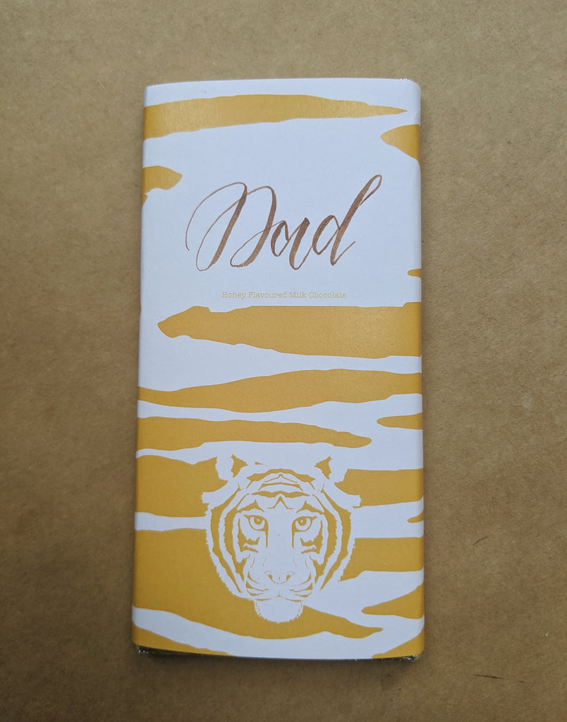 Paper Tiger Honey Milk Chocolate Bar Personalised Dad