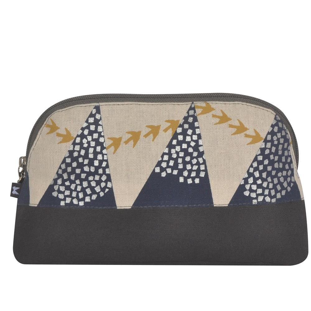 Grey Patchwork Make Up Bag