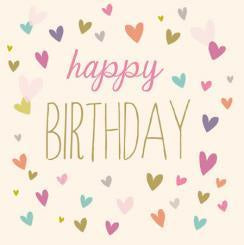 Happy Birthday Hearts Card