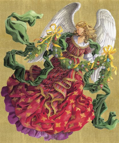 Victorian Angel Advent Card