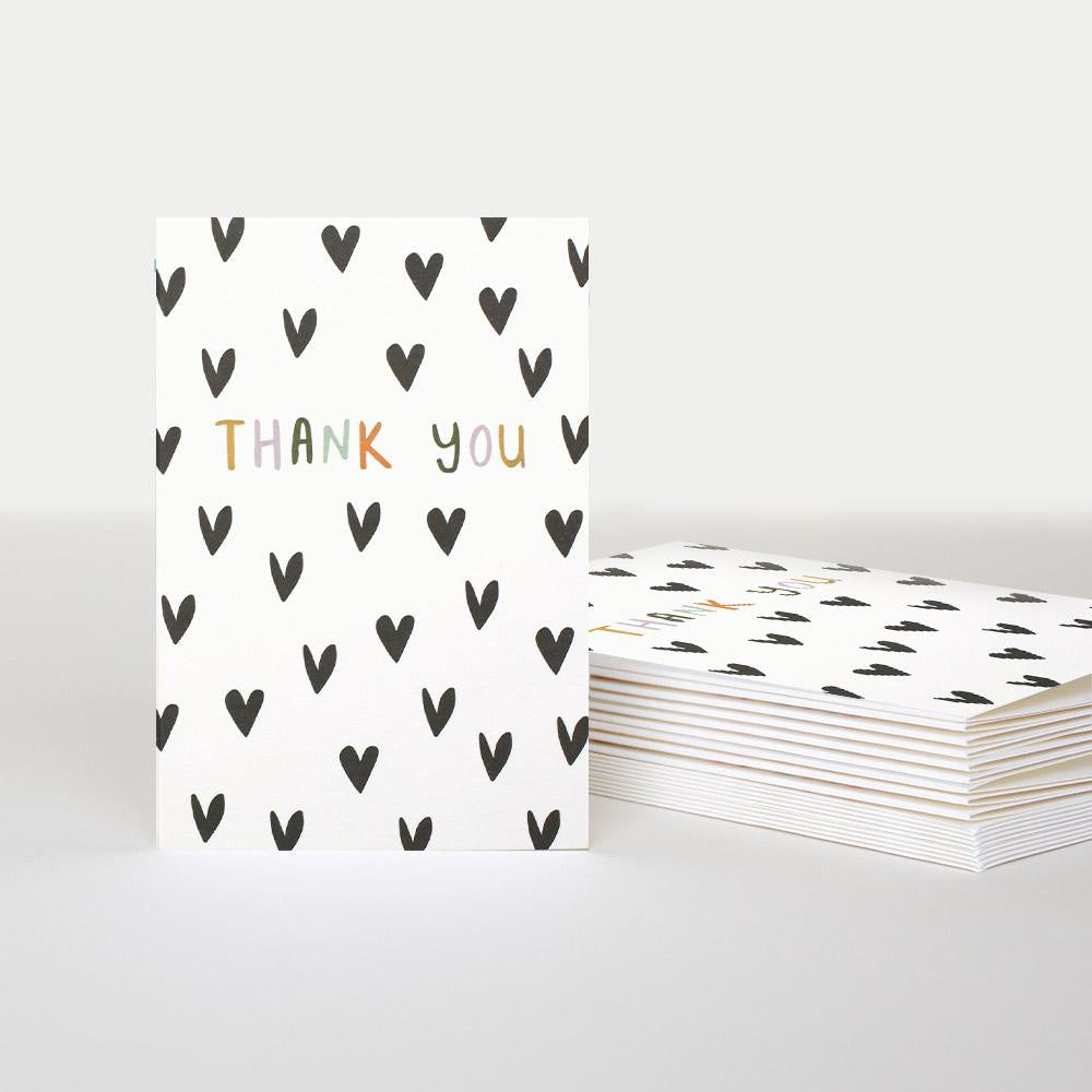 Thank you Hearts Pack of 10 Cards