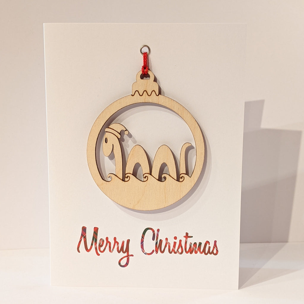 Nessie Bauble Christmas Card