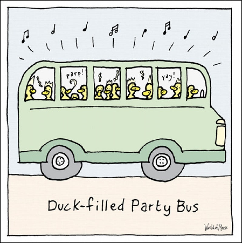 Duck-Filled Party Bus Card