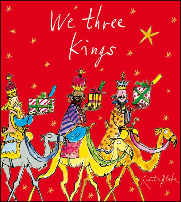Quentin Blake We Three Kings Charity Pack of 5 Cards
