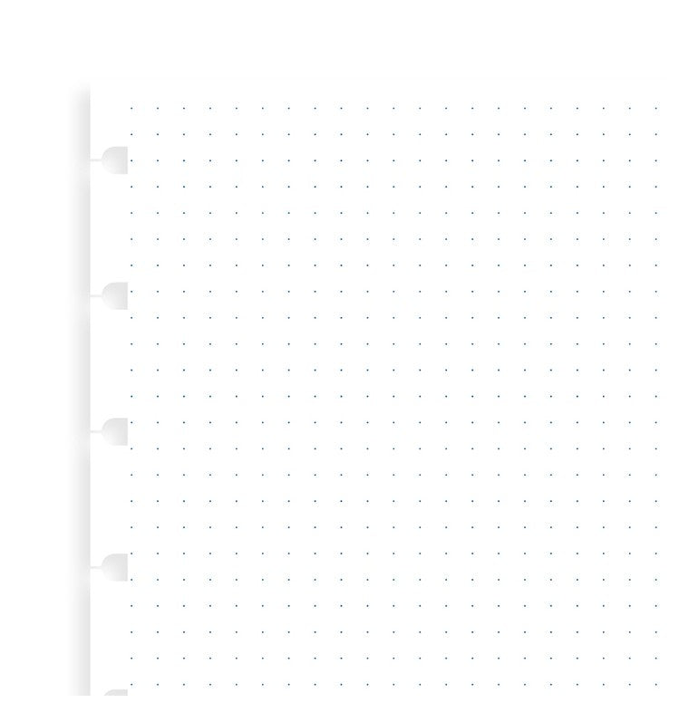 Filofax A5 White Dotted Journal Paper Refill