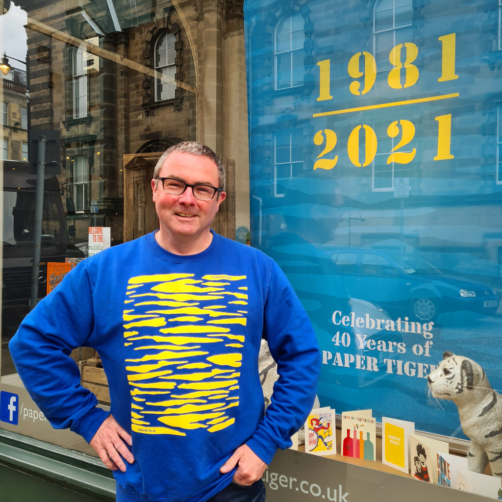 Paper Tiger Sweatshirt Blue and Yellow