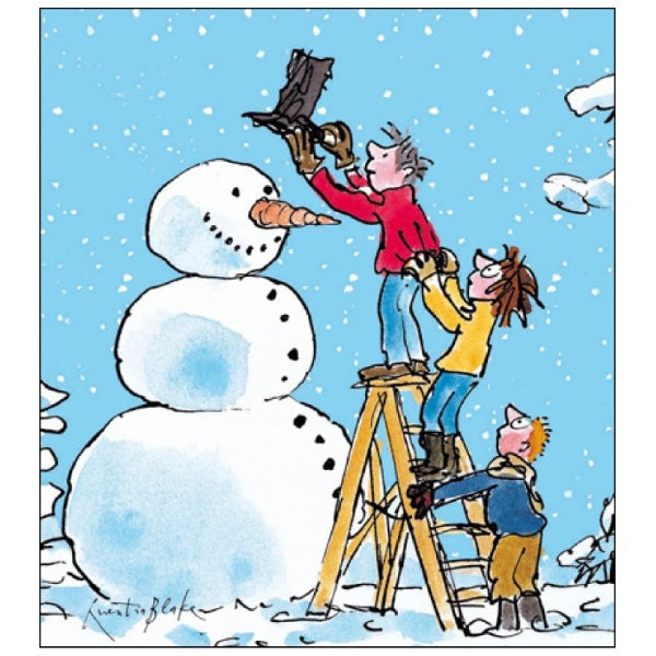 Dressing The Snowman Quentin Blake Charity Pack of 5 Christmas Cards