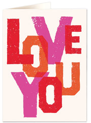 Love You Letterpress Card