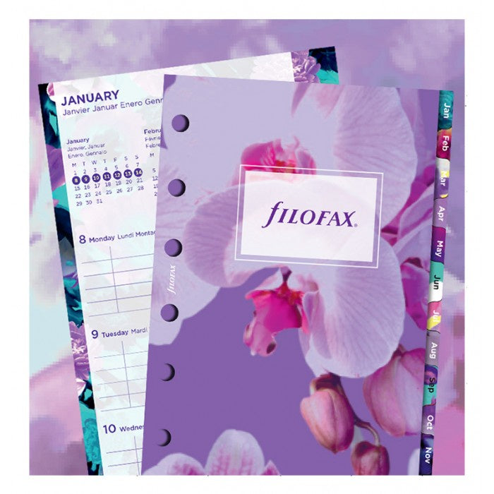 Filofax 2021 Pocket Week to View Floral Refill
