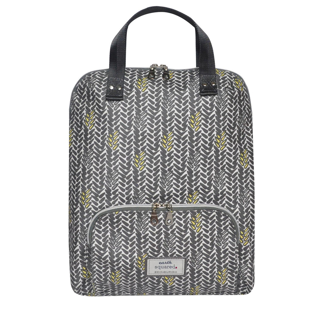 Grey Oil Cloth Backpack