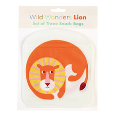 Wild Wonders Lion Set of 3 Snack Bags