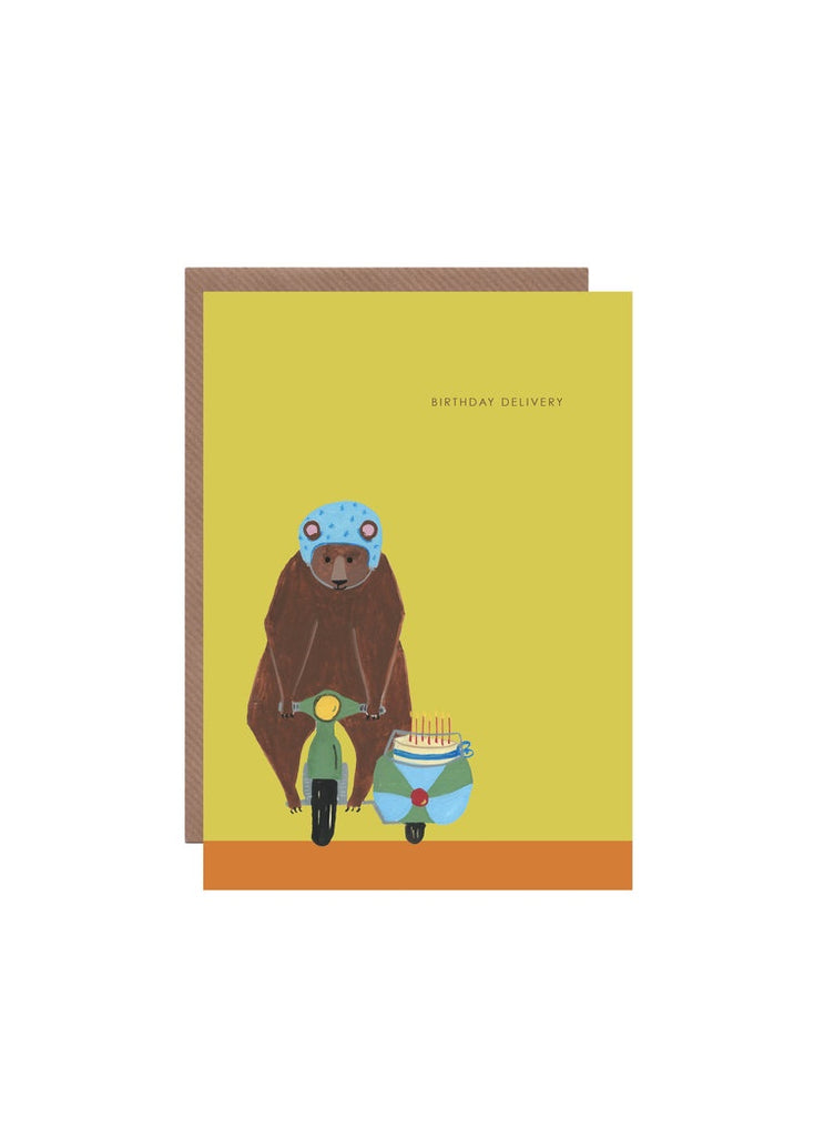 Bear On Bike Card