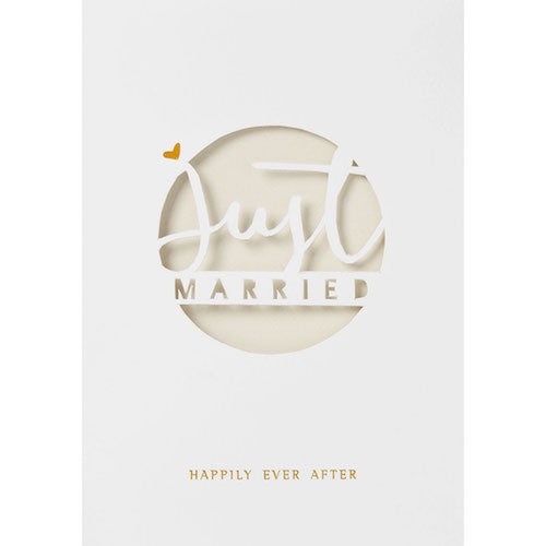 Just Married Lasercut Card