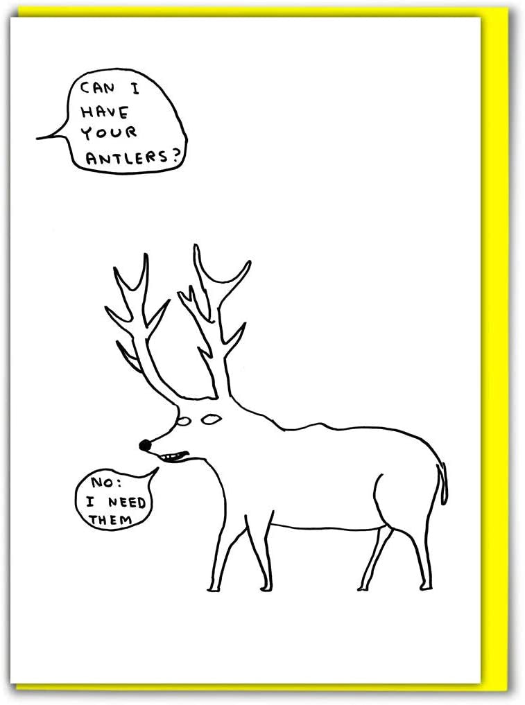 David Shrigley Antlers Card