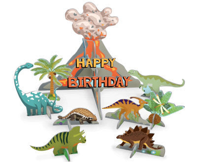 Dinosaur Pop and Slot Birthday Scene and Card