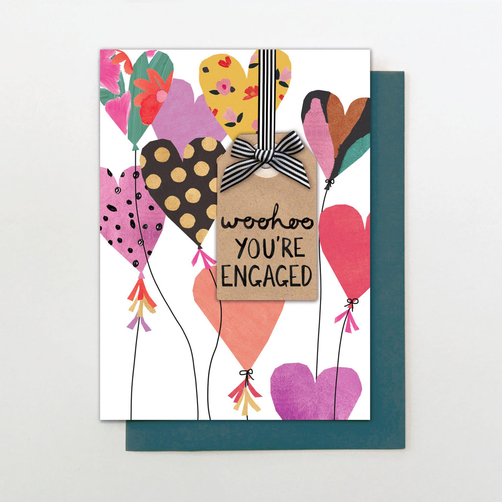Engaged Tag Woohoo You're Engaged Gift Tag Card - Paper Tiger