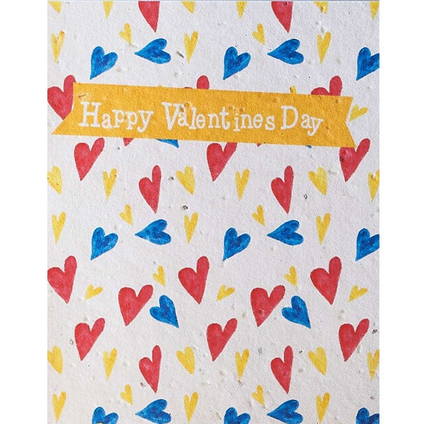 Happy Valentines Day Heart Background Seed Card