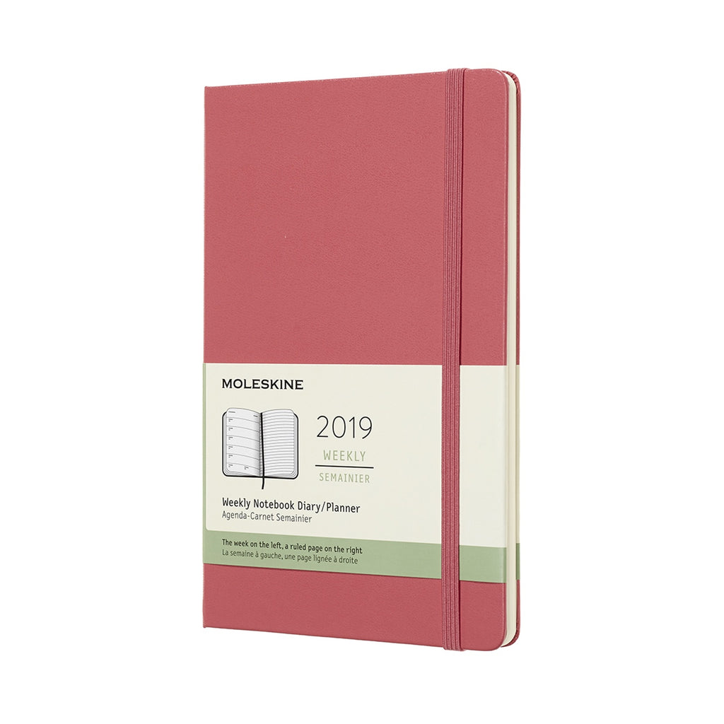 2019 Moleskine Large Weekly Planner Hardcover Daisy Pink