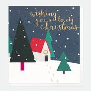 Scandinavian House In Snow Pack Of 8 Charity Christmas Cards