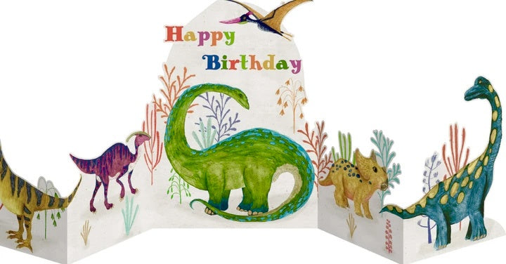 Dinosaurs Concertina Birthday Card