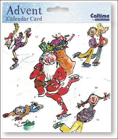 Quentin Blake Skating Advent Card