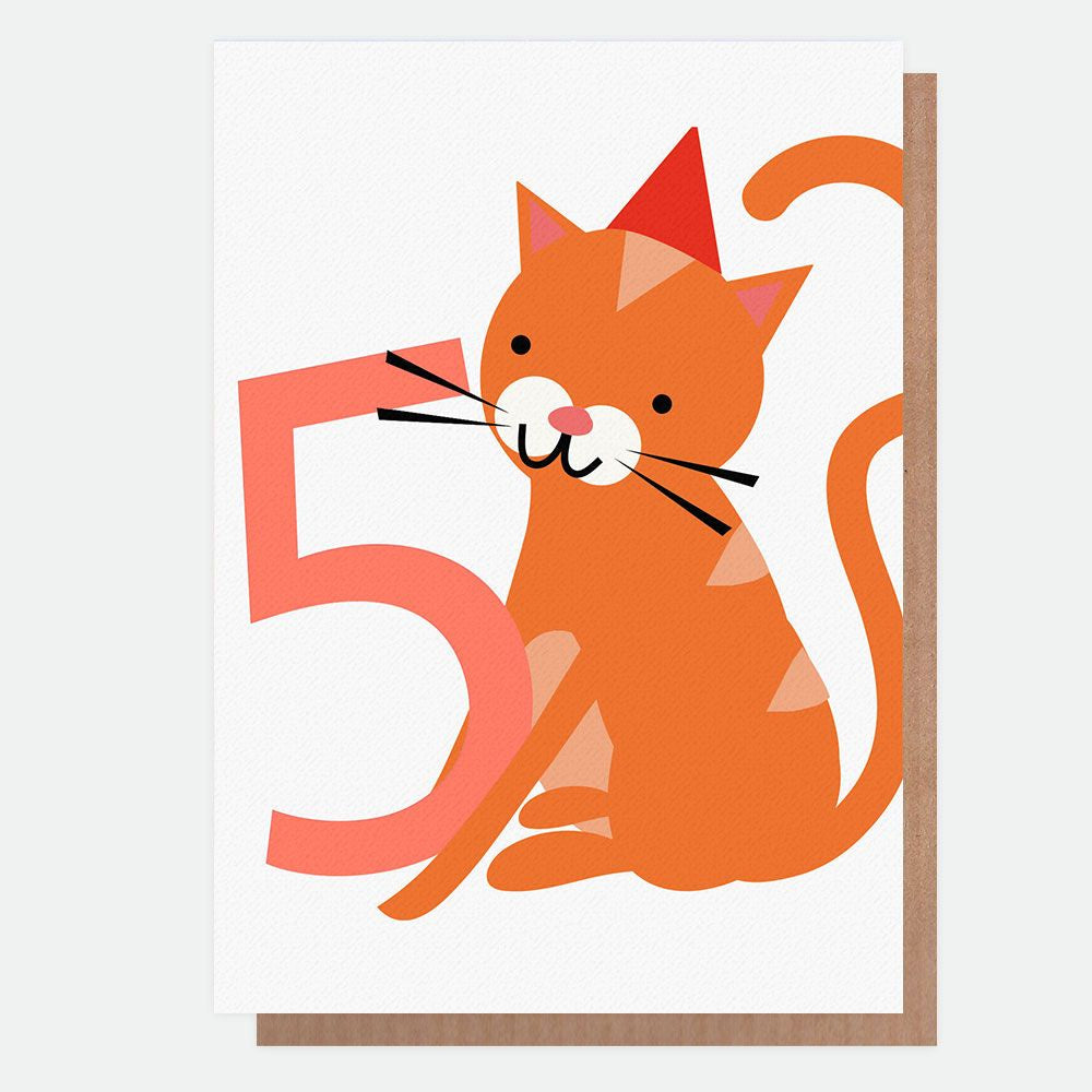 Age 5 Cat Card