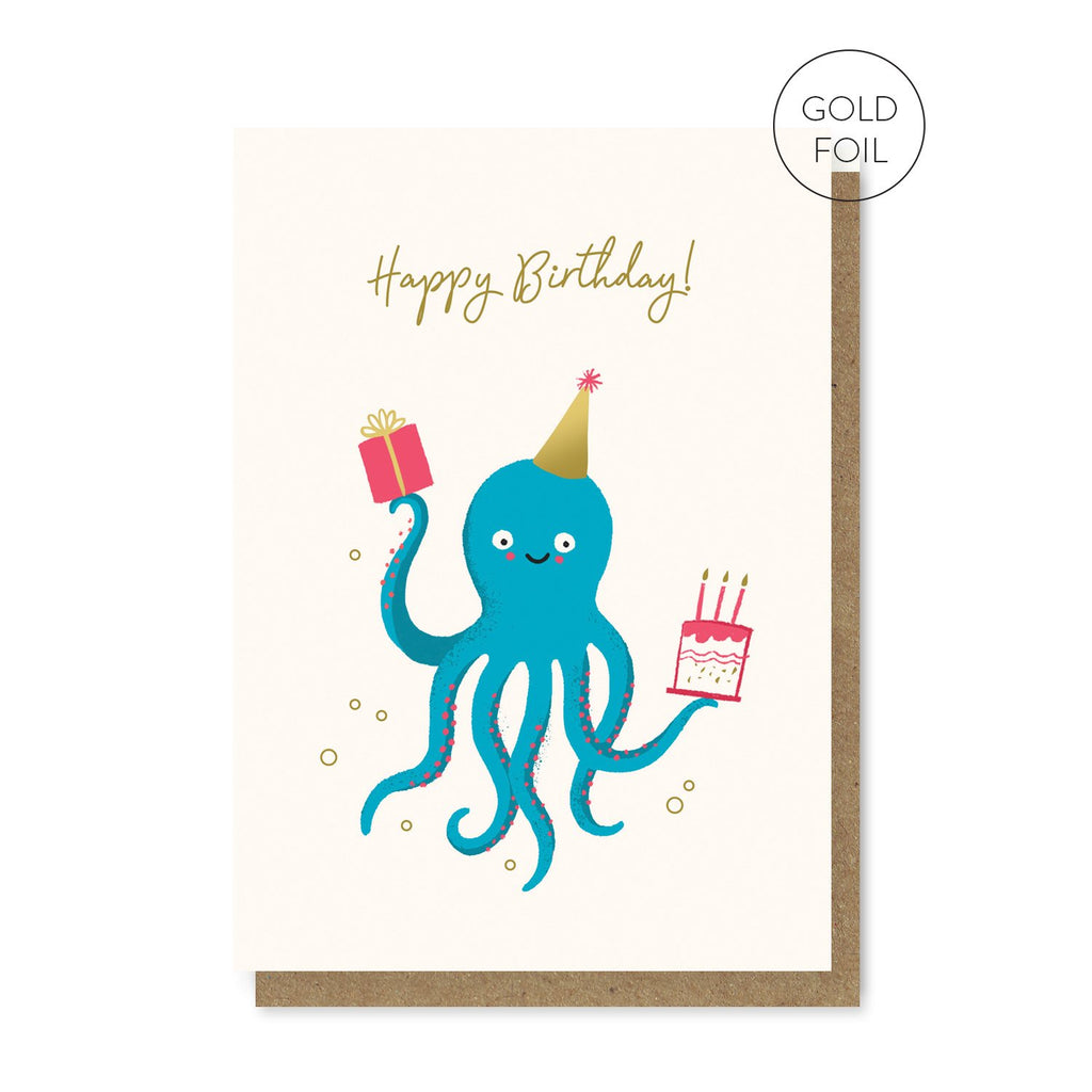 Octoparty Birthday Card