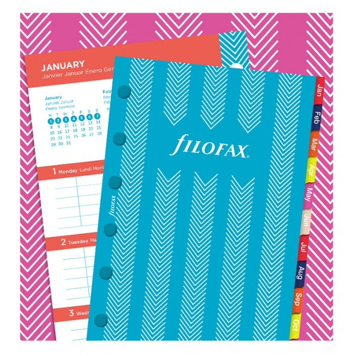 Filofax 2021 Personal Week to View Stripes Refill
